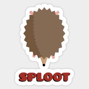 Hedgehog Sploot Sticker